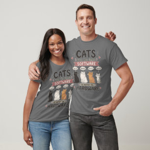 Camiseta Gato Amante de Programador Engraçado Humor de Codi