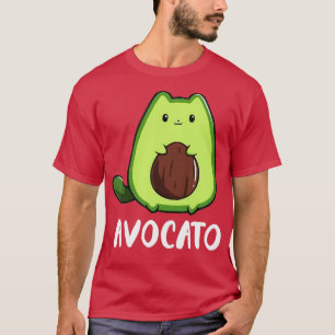Camiseta gato amante engraçado do avocato