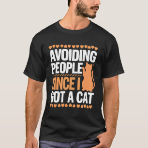 Camiseta Gato Amante Introvertido Timidez Meow Dono de Gato