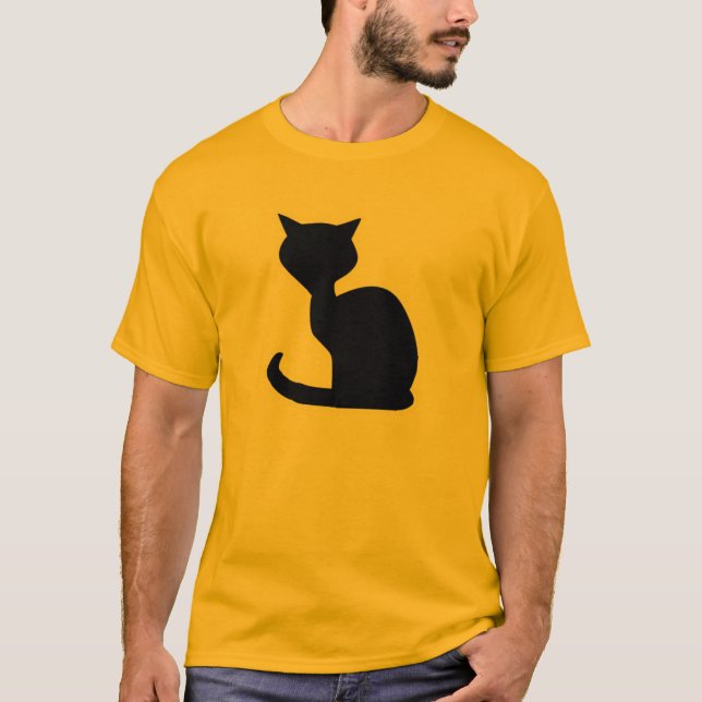 Camiseta Gato amarelo alaranjado (Frente)