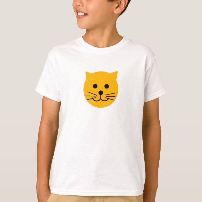 Camiseta Gato amarelo bonito (Frente)