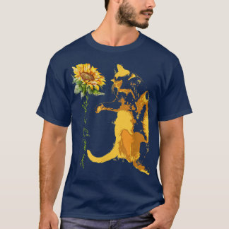 Camiseta Gato Amarelo Deitado Nas Costas