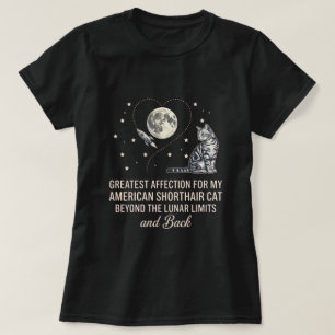 Camiseta Gato American Shorthair Lua & Estrelas Arte do Amo