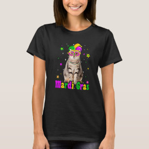 Camiseta Gato American Shorthair Máscara Carnavais Mardi Gr
