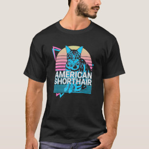 Camiseta Gato American Shorthair Retro