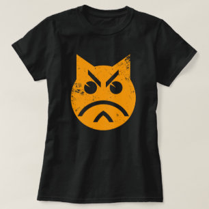 Camiseta Gato amuando Emoji do Grunge