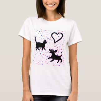 Camiseta gato, animal, cão