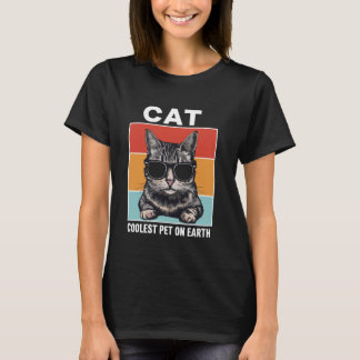Camiseta Gato Animal de Estimação Mais Legal do Mundo Óculo