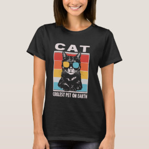 Camiseta Gato Animal de Estimação Mais Legal do Mundo Óculo