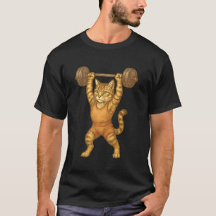 Camiseta Gato Animal de Levantamento de Peso de Treino de A