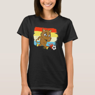Camiseta Gato Animal Jogando Futebol