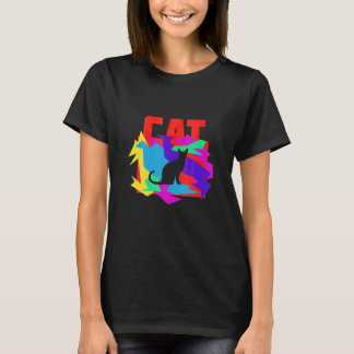 Camiseta Gato Animal Mosaico Puzzle
