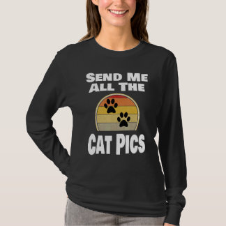 Camiseta Gato   Animal Proprietário de Pet Envie-me Todas a