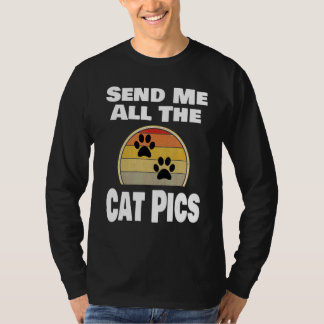 Camiseta Gato   Animal Proprietário de Pet Envie-me Todas a