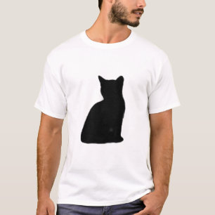 Camiseta Gato Animal Silhouker Clipart