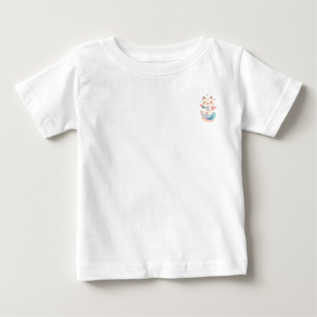 Camiseta Gato Anjo Flutuante - Arte Fantasia de Pastel Whim (Frente)