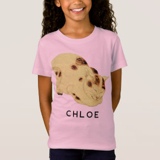 Camiseta Gato Antiquado Personalizado Que Dorme Ukiyo-e Jap