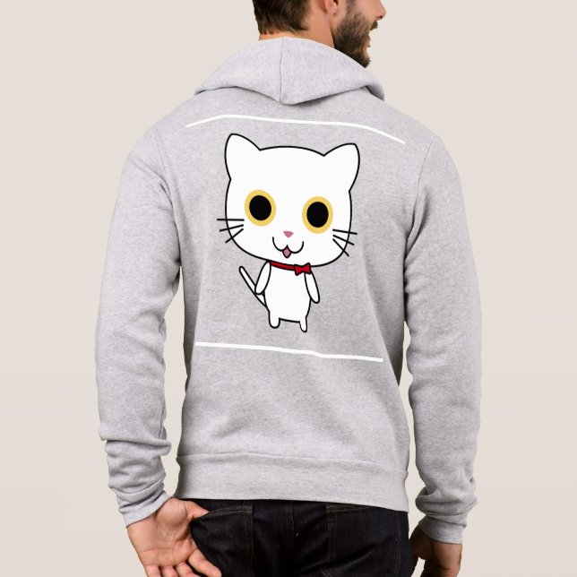 Camiseta Gato Antropomórfico Branco (Verso)