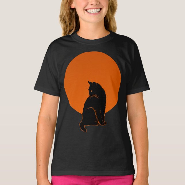 CAMISETA GATO AO LUZ DO LUA (Frente)