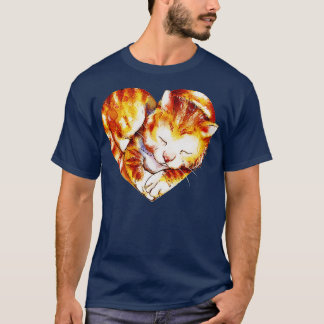 Camiseta gato apaixonado por presente de namorados