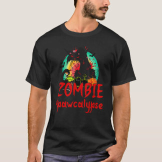 Camiseta Gato Apocalipse Zumbi Halloween