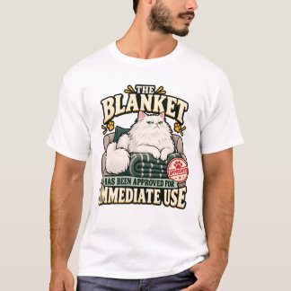 Camiseta Gato Aprovou o Cobertor