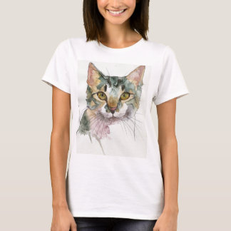 Camiseta Gato Aquarela