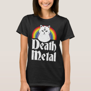 Camiseta Gato Arco-íris Death Metal