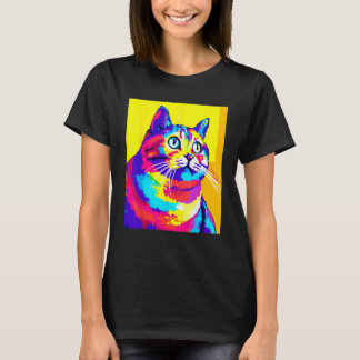 Camiseta Gato Arco-Íris Gordo