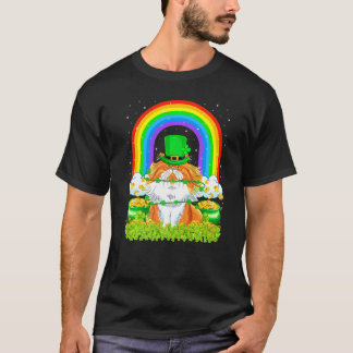 Camiseta Gato Arco-íris Leprechaun Gato Persa Dia de São Pa