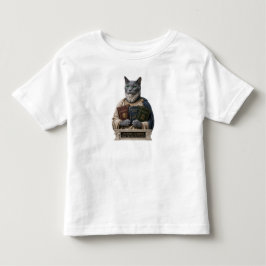 Camiseta Gato Aristóteles Azul Russo