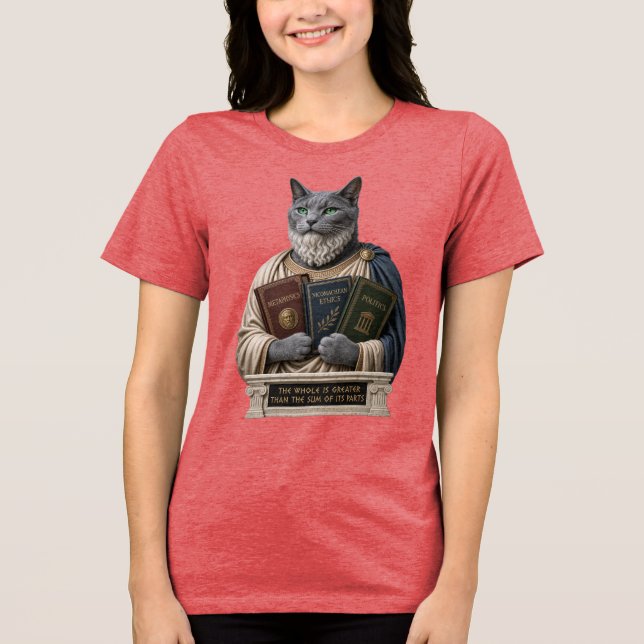 Camiseta Gato Aristóteles Azul Russo (Frente)