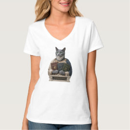 Camiseta Gato Aristóteles Azul Russo