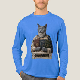 Camiseta Gato Aristóteles Azul Russo