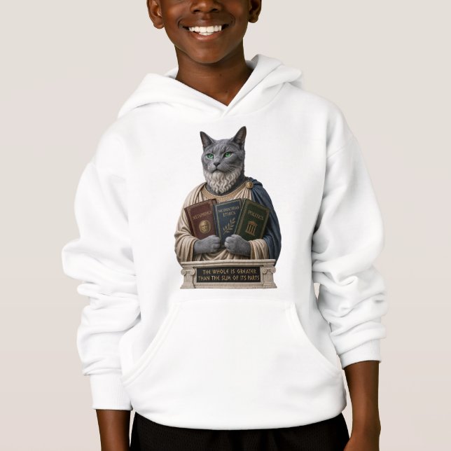 Camiseta Gato Aristóteles Azul Russo (Frente)