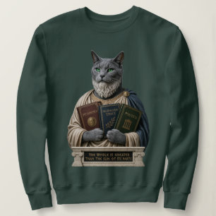 Camiseta Gato Aristóteles Azul Russo