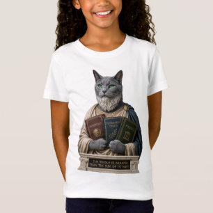 Camiseta Gato Aristóteles Azul Russo