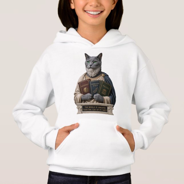 Camiseta Gato Aristotle Azul Russo (Frente)