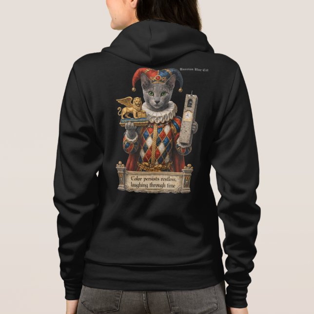 Camiseta Gato Arlequim Azul Russo (Verso)