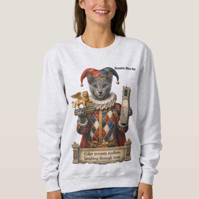 Camiseta Gato Arlequim Azul Russo (Frente)