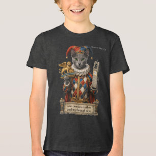 Camiseta Gato Arlequim Azul Russo