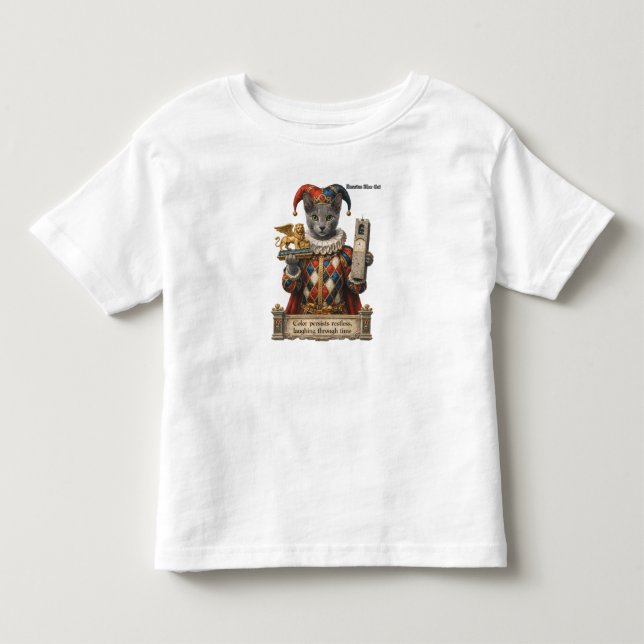 Camiseta Gato Arlequim Azul Russo (Frente)