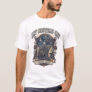 Camiseta Gato Art Nouveau Arte Gato Art Nouveau Vintage Art