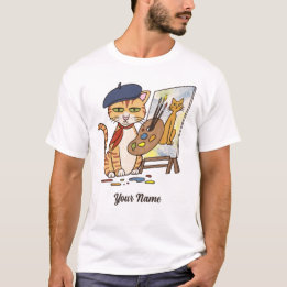 Camiseta Gato Artista - Lover Gato Gato Pintor Pintor Laran