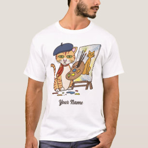 Camiseta Gato Artista - Lover Gato Gato Pintor Pintor Laran