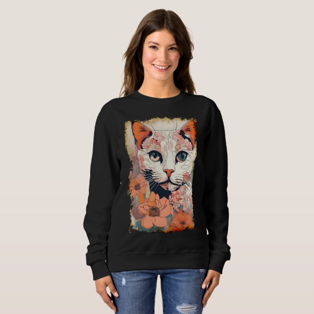 Camiseta Gato Artístico (Frente Completa)