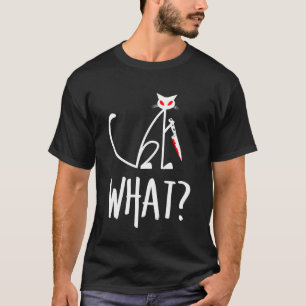 Camiseta Gato Assassino Engraçado Halloween Humor Negro Ama