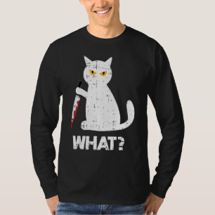 Camiseta Gato Assassino Faca Maldita Figurino Engraçado San