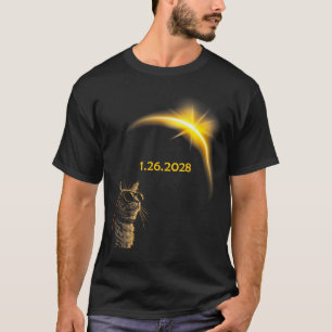 Camiseta Gato Assistindo ao Eclipse Solar Gles Eclipse Engr