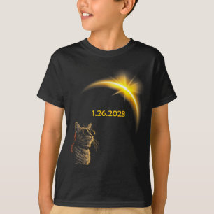 Camiseta Gato Assistindo ao Eclipse Solar Gles Eclipse Engr